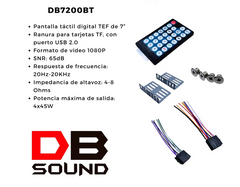 Pantalla DB Sound DB7200BT