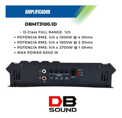 Amplificador DB Sound DBMT3100.1D