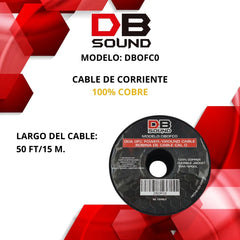 Rollo de cable DB Sound #0 Rojo DBOFCOR