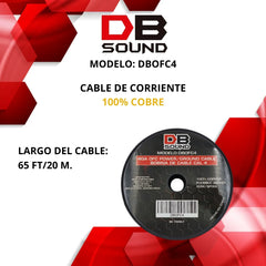Rollo de Cable DB Sound #4 Rojo DBOFC4R