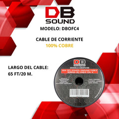 Metro Cable DB Sound Negro #4 DBOFC4B
