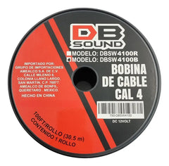 Rollo de Cable DB Sound #4 Negro DB0FC4B