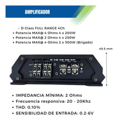 Amplificador DB Sound DBST130.4