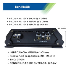 Amplificador DB Sound DBST1600.1