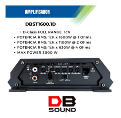 Amplificador DB Sound DBST1600.1